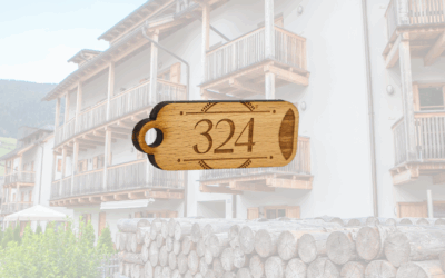 Porte-clés bois sur mesure pour hôtels rustiques :