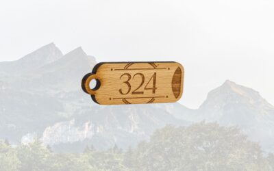 Porte-clés bois sur mesure pour hôtels de montagne