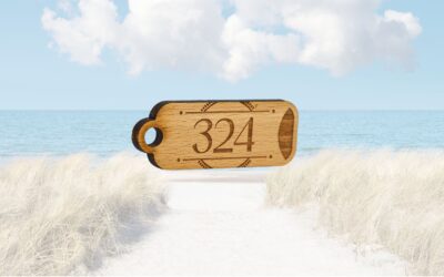 Porte-clés bois sur mesure pour CHR de bord de mer