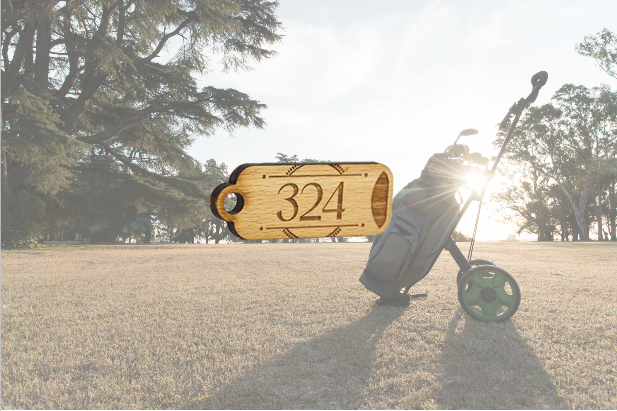 Porte-clés bois sur mesure pour clubs de golf