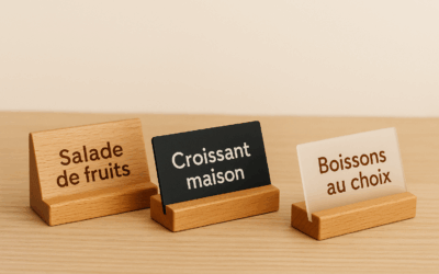 Étiquettes de présentation sur mesure pour buffets et petits-déjeuners