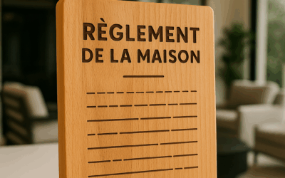 Règlement en bois gravé sur mesure pour Airbnb