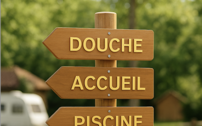 Panneaux directionnel pour camping