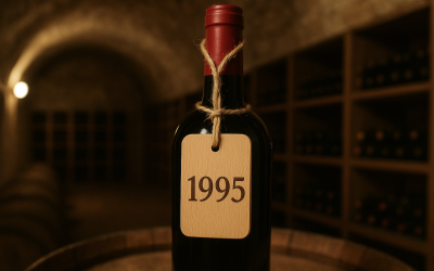 Étiquette bois bouteille de vin