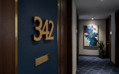 Numéros de chambre d’hôtel en bois